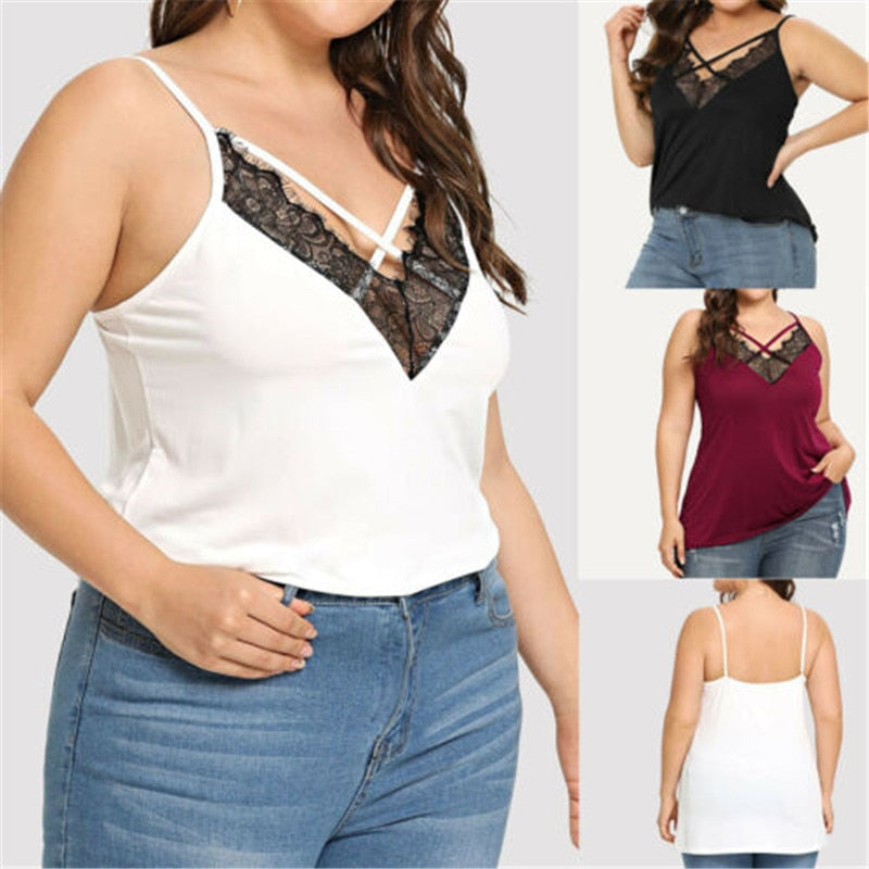 Plus Size Backless Camis