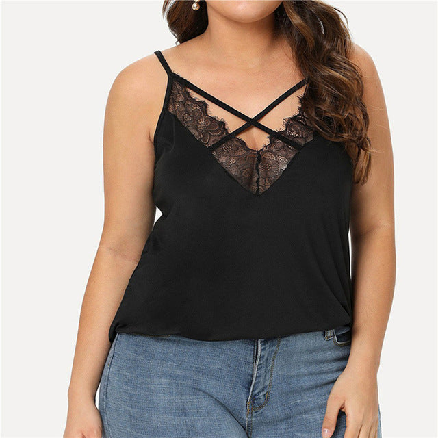 Plus Size Backless Camis