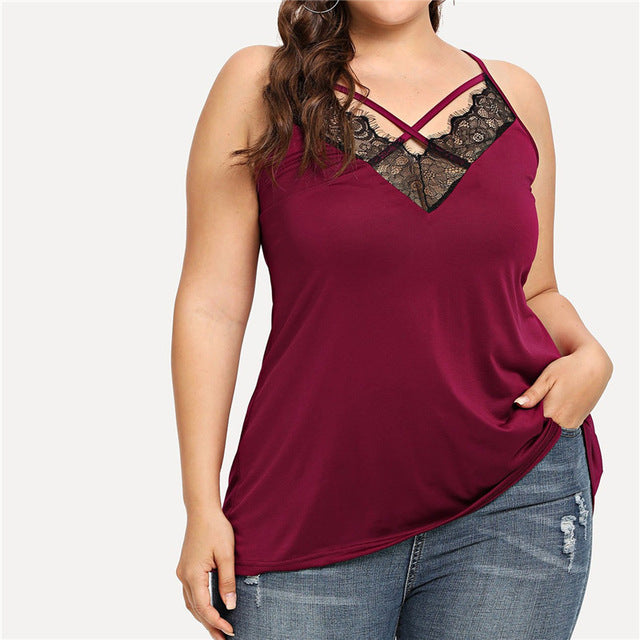 Plus Size Backless Camis