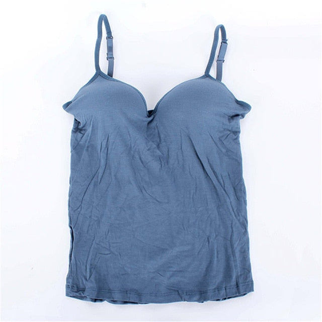 Women Cozy Padded Tank Tops